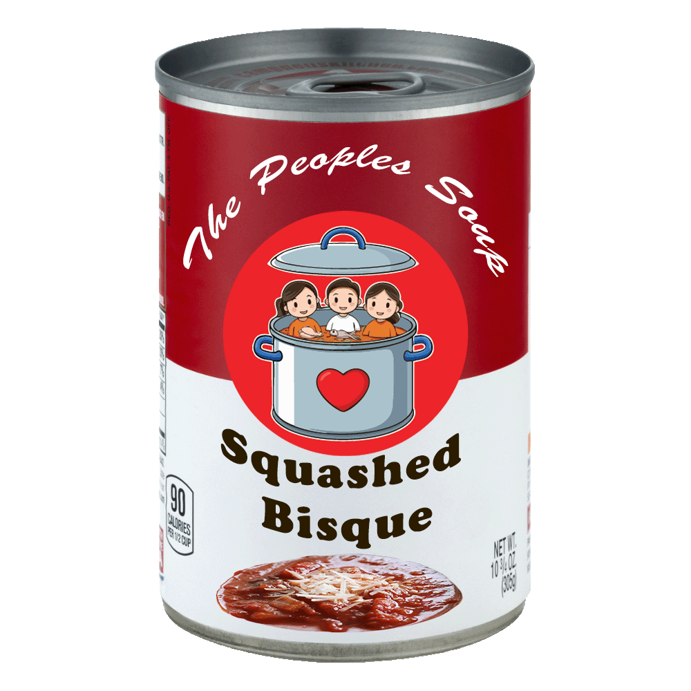 Squashed Bisque Soup Can
